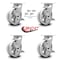 Service Caster 6 Inch V Groove Semi Steel Caster Set with Roller Bearings and Brake/Swivel Lock SCC-30CS620-VGR-TLB-BSL-4 - alternate 3